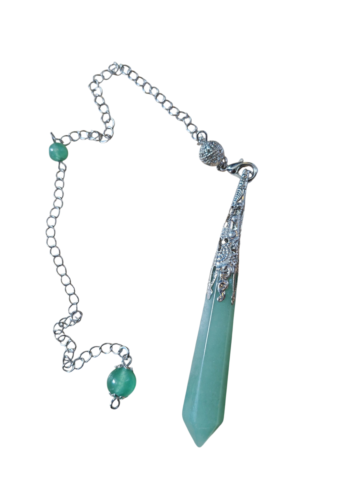 Div. zilverkleurig edelstenen pendels (L)
