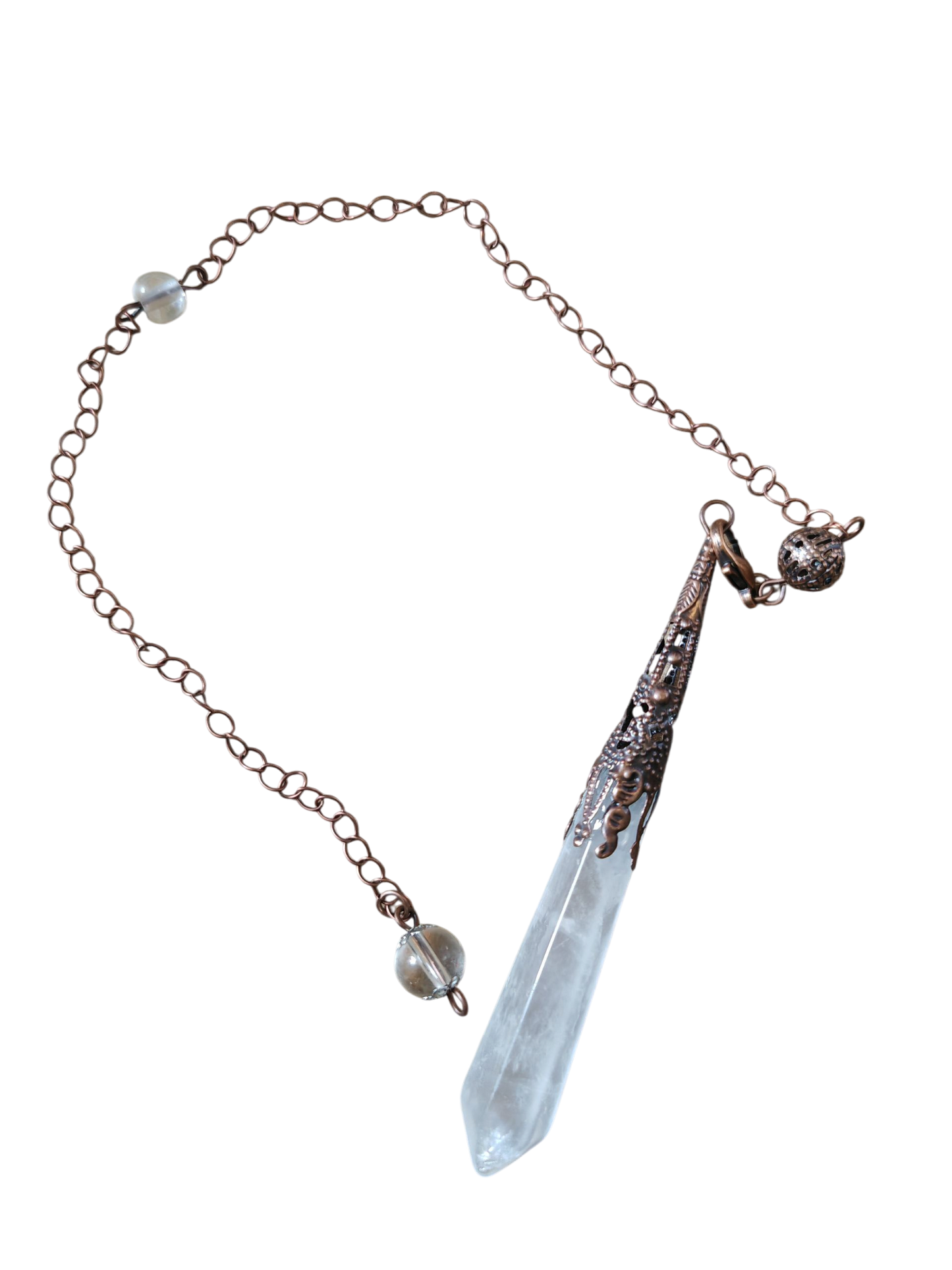 Div. bronskleurige edelstenen pendels (L)