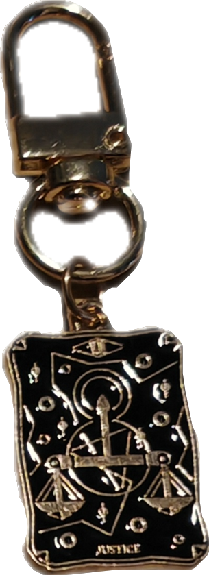 Goudkleurig tarotkaart sleutelhanger
