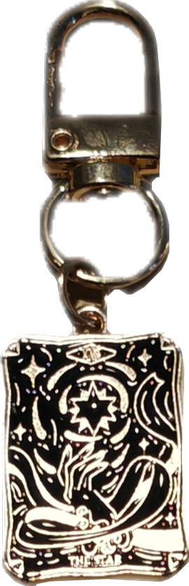 Goudkleurig tarotkaart sleutelhanger
