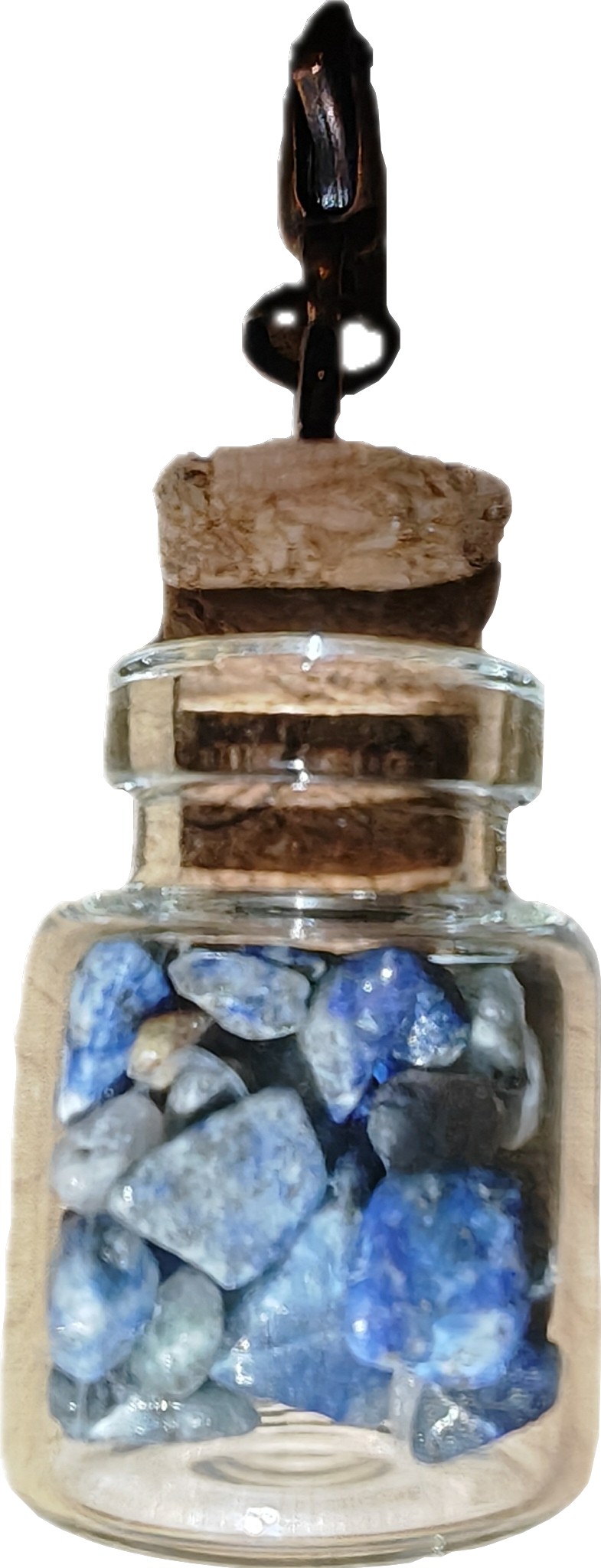 Ketting met edelstenen gevuld mini jar