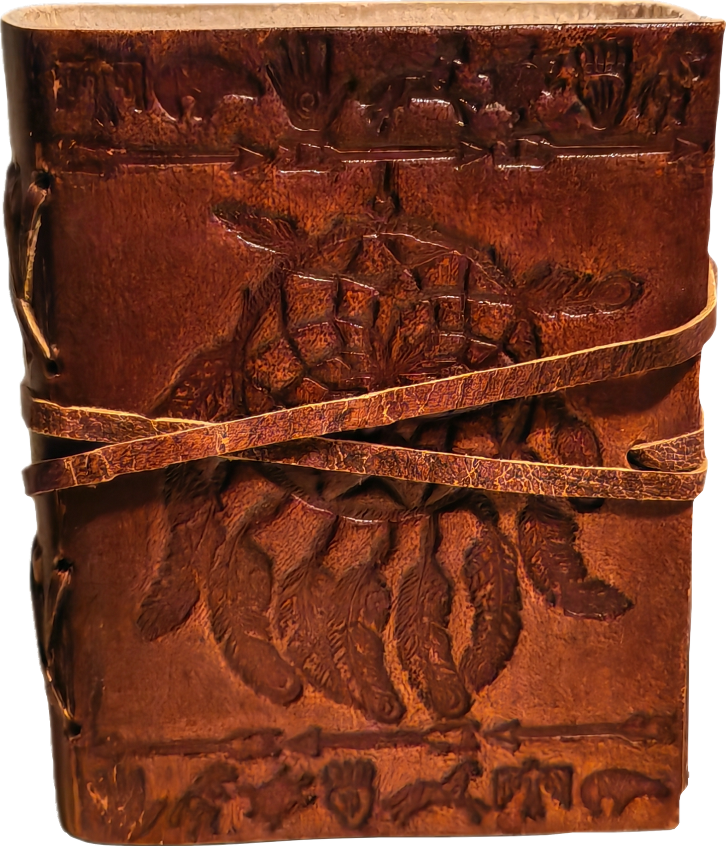 Mini leer gebonden journal