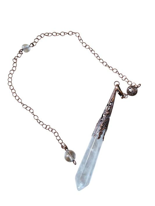 Div. bronskleurige edelstenen pendels (L)