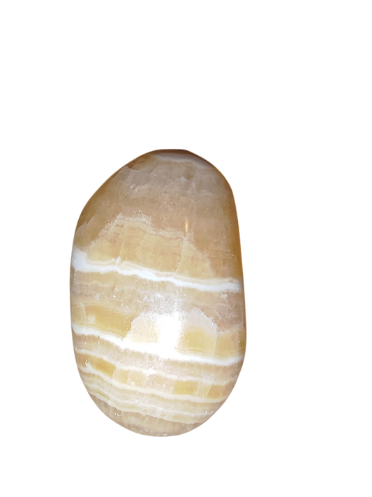 Oranje calciet palmsteen (A)
