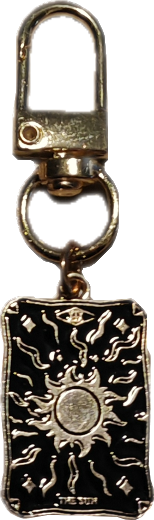 Goudkleurig tarotkaart sleutelhanger