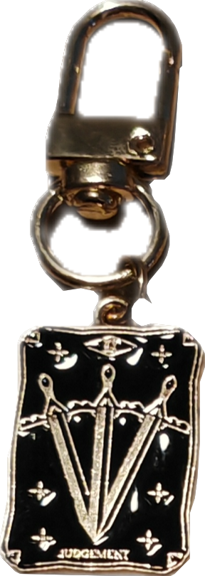 Goudkleurig tarotkaart sleutelhanger