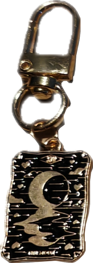 Goudkleurig tarotkaart sleutelhanger