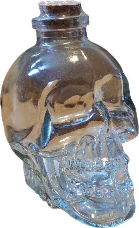 Skullfles met kurkdop