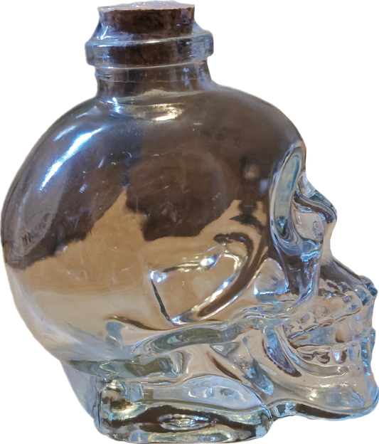 Skullfles met kurkdop