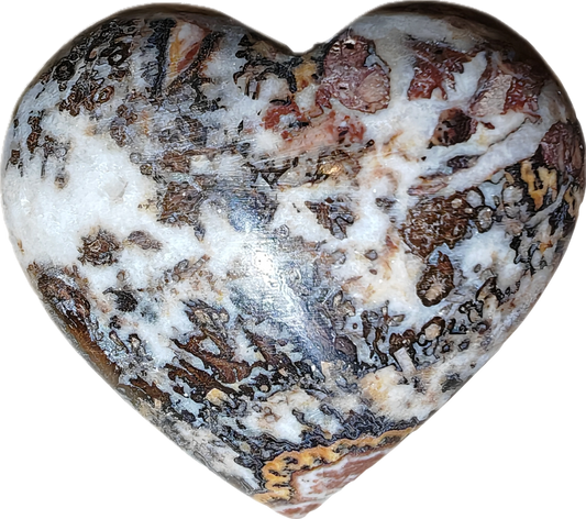 Jaspis dendriet hart (A)