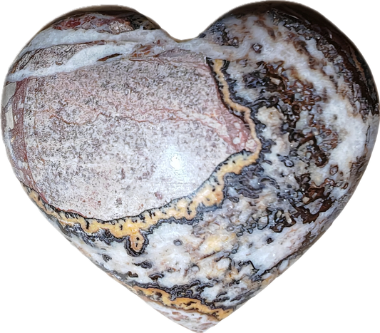 Jaspis dendriet hart (A)
