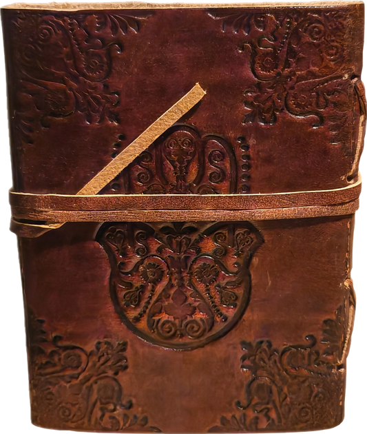 Mini leer gebonden journal