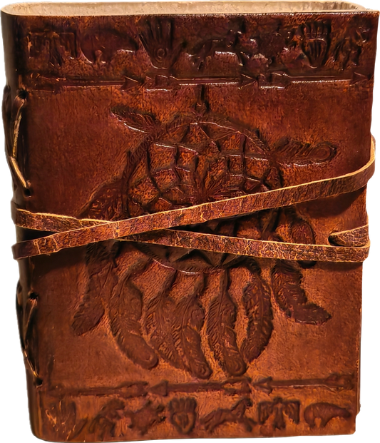 Mini leer gebonden journal